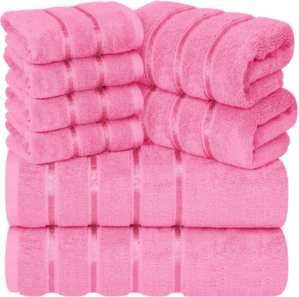 8-Piece Viscose 600 GSM Bath Towel Set