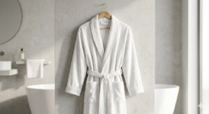 White Shawl Collar Terry Bathrobes